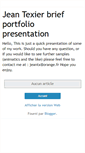 Mobile Screenshot of jeantexierbriefportfoliopresentation.blogspot.com