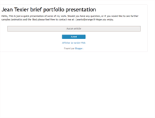 Tablet Screenshot of jeantexierbriefportfoliopresentation.blogspot.com