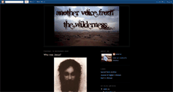 Desktop Screenshot of anothervoicefromthewilderness.blogspot.com