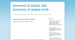 Desktop Screenshot of lawrenceofarabiawiki.blogspot.com