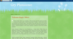 Desktop Screenshot of gry-planszowe.blogspot.com