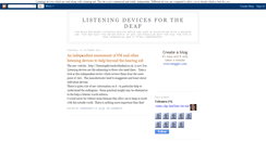 Desktop Screenshot of listeningdevicesforthedeaf.blogspot.com