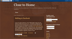 Desktop Screenshot of closetomyhome.blogspot.com