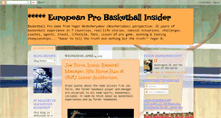 Desktop Screenshot of europrobasketinsider.blogspot.com