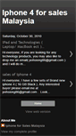 Mobile Screenshot of malaysia-iphone-sales.blogspot.com