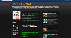 Desktop Screenshot of lifeforthewild.blogspot.com