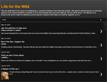 Tablet Screenshot of lifeforthewild.blogspot.com