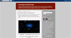 Desktop Screenshot of learninganddiscerning.blogspot.com