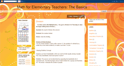 Desktop Screenshot of elementaryteachersmath.blogspot.com