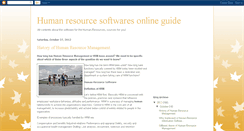 Desktop Screenshot of humanresourcesoftwaresonlineguide.blogspot.com