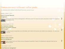 Tablet Screenshot of humanresourcesoftwaresonlineguide.blogspot.com