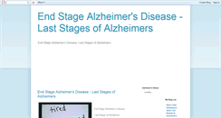 Desktop Screenshot of endstagealzheimersdisease.blogspot.com