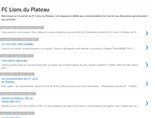 Tablet Screenshot of fclionsduplateau.blogspot.com