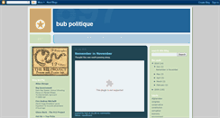 Desktop Screenshot of bubpolitique.blogspot.com