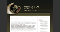 Desktop Screenshot of criticasalasiglesiasevangelicas.blogspot.com