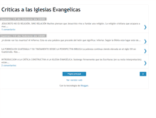 Tablet Screenshot of criticasalasiglesiasevangelicas.blogspot.com