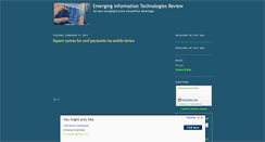 Desktop Screenshot of emerging-technology-talks.blogspot.com