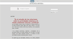 Desktop Screenshot of ecologia-minera.blogspot.com