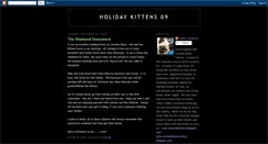 Desktop Screenshot of holidaykittens09.blogspot.com
