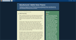 Desktop Screenshot of mobilehomefinance.blogspot.com