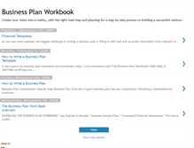Tablet Screenshot of businessplanworkbook.blogspot.com