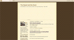 Desktop Screenshot of desertandthesown.blogspot.com