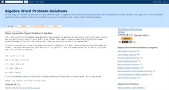 Desktop Screenshot of algebra-word-problem-solutions.blogspot.com