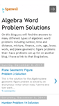 Mobile Screenshot of algebra-word-problem-solutions.blogspot.com