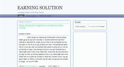 Desktop Screenshot of earnsolutiononline.blogspot.com