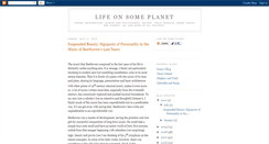 Desktop Screenshot of lifeonsomeplanet.blogspot.com
