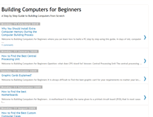 Tablet Screenshot of buildingcomputersforbeginners.blogspot.com