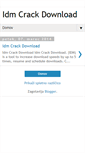 Mobile Screenshot of idmcrackdownload1.blogspot.com