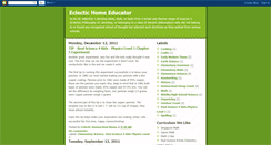 Desktop Screenshot of eclectichomeeducator.blogspot.com