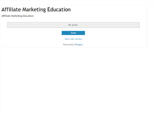 Tablet Screenshot of affiliatemarketingeducation.blogspot.com