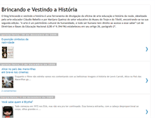 Tablet Screenshot of brincandoevestindoahistoria.blogspot.com