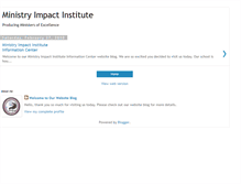 Tablet Screenshot of ministryimpactinstitute.blogspot.com