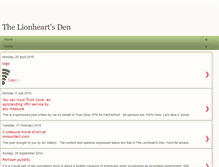 Tablet Screenshot of lionheartsden.blogspot.com