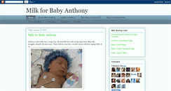Desktop Screenshot of milkforbabyanthony.blogspot.com