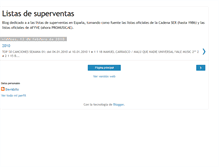 Tablet Screenshot of listadesuperventas.blogspot.com