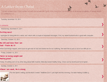 Tablet Screenshot of aletterfromchrist.blogspot.com