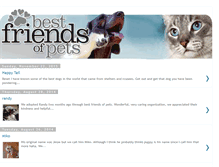 Tablet Screenshot of bestfriendsofpets.blogspot.com