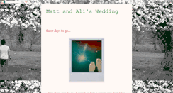 Desktop Screenshot of mattandaliwedding.blogspot.com