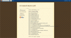 Desktop Screenshot of gujaratibloglist.blogspot.com
