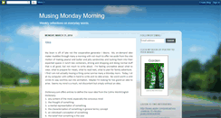 Desktop Screenshot of musingmondaymorning.blogspot.com