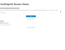 Tablet Screenshot of buildingwithrawsonhomes.blogspot.com