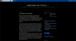 Desktop Screenshot of hablemosdefisica.blogspot.com