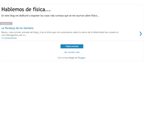Tablet Screenshot of hablemosdefisica.blogspot.com