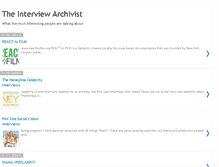 Tablet Screenshot of interviewarchivist.blogspot.com