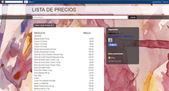 Desktop Screenshot of listadeprecios-alicia.blogspot.com