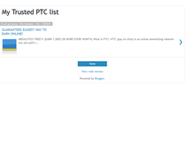 Tablet Screenshot of besttrusted-ptc-list.blogspot.com